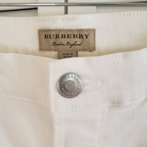 BURBERRY ⚡Like NEW⚡ Straight High-Rise Button Fly White Jeans Size 31 - Picture 3 of 15